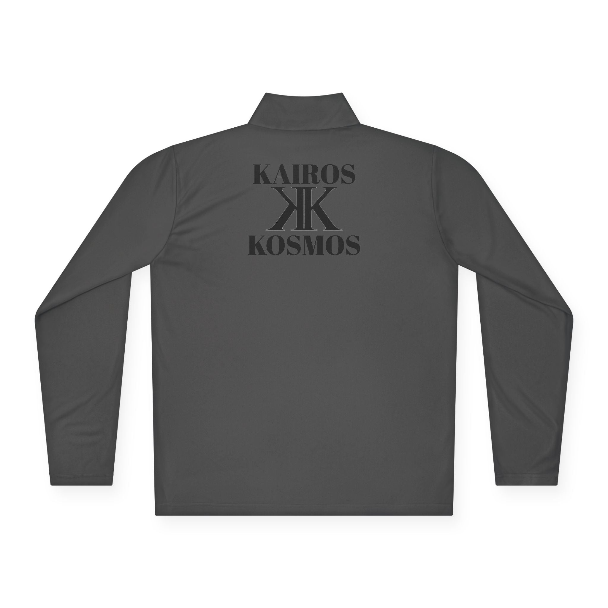 Quarter-Zip Pullover — Minimal Black KK Logo Athletic Pullover