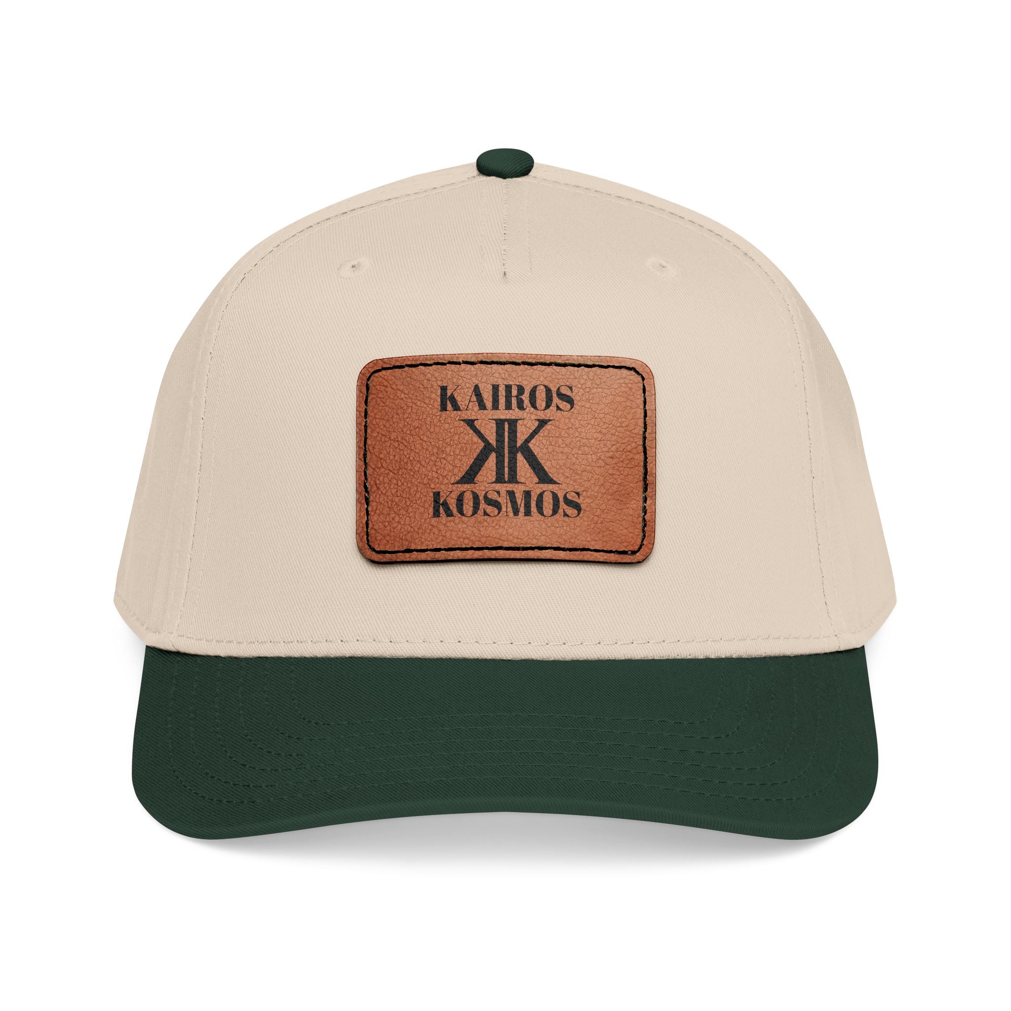 Leather Patch Baseball Cap — Kiros Kosmos Logo