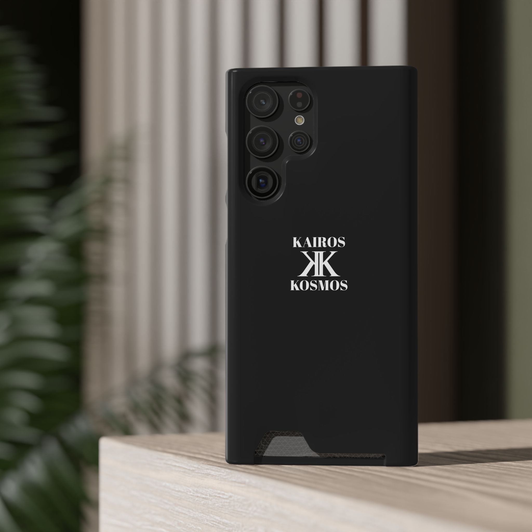 Kairos Kosmos BLACK Cardholder Phone Case — Slim Protective Wallet Case