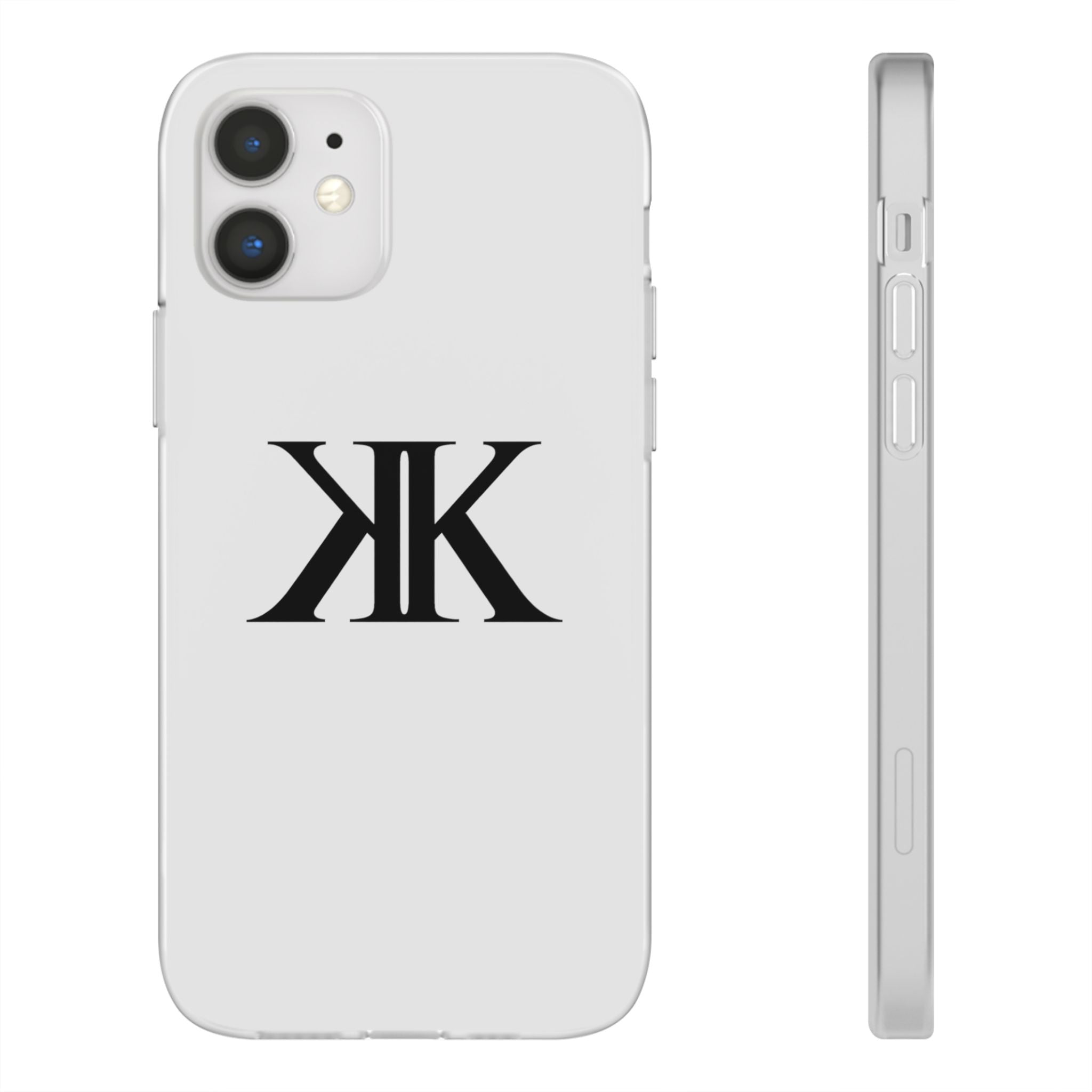 Monogram KK Phone Case — Minimalist Black Logo Flexi Case