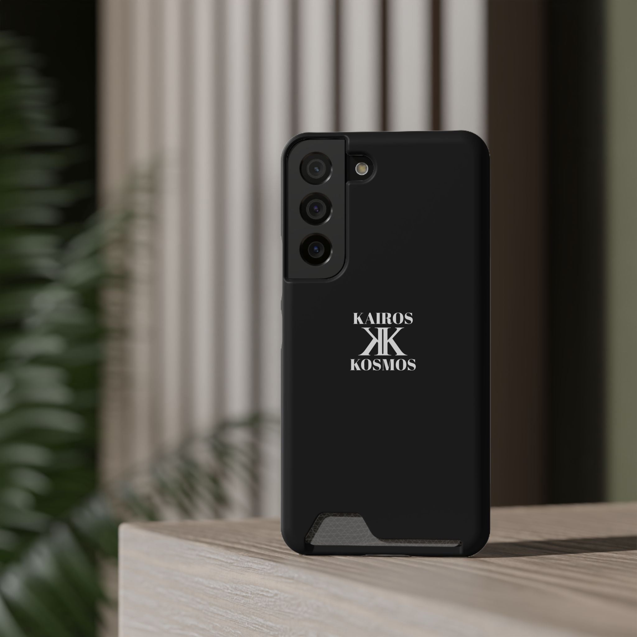Kairos Kosmos BLACK Cardholder Phone Case — Slim Protective Wallet Case