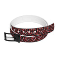 Psyche Collection Women's BLACK, Pink And Red Lip Print Belt – Cute Kiss Pattern Fashion Belt
