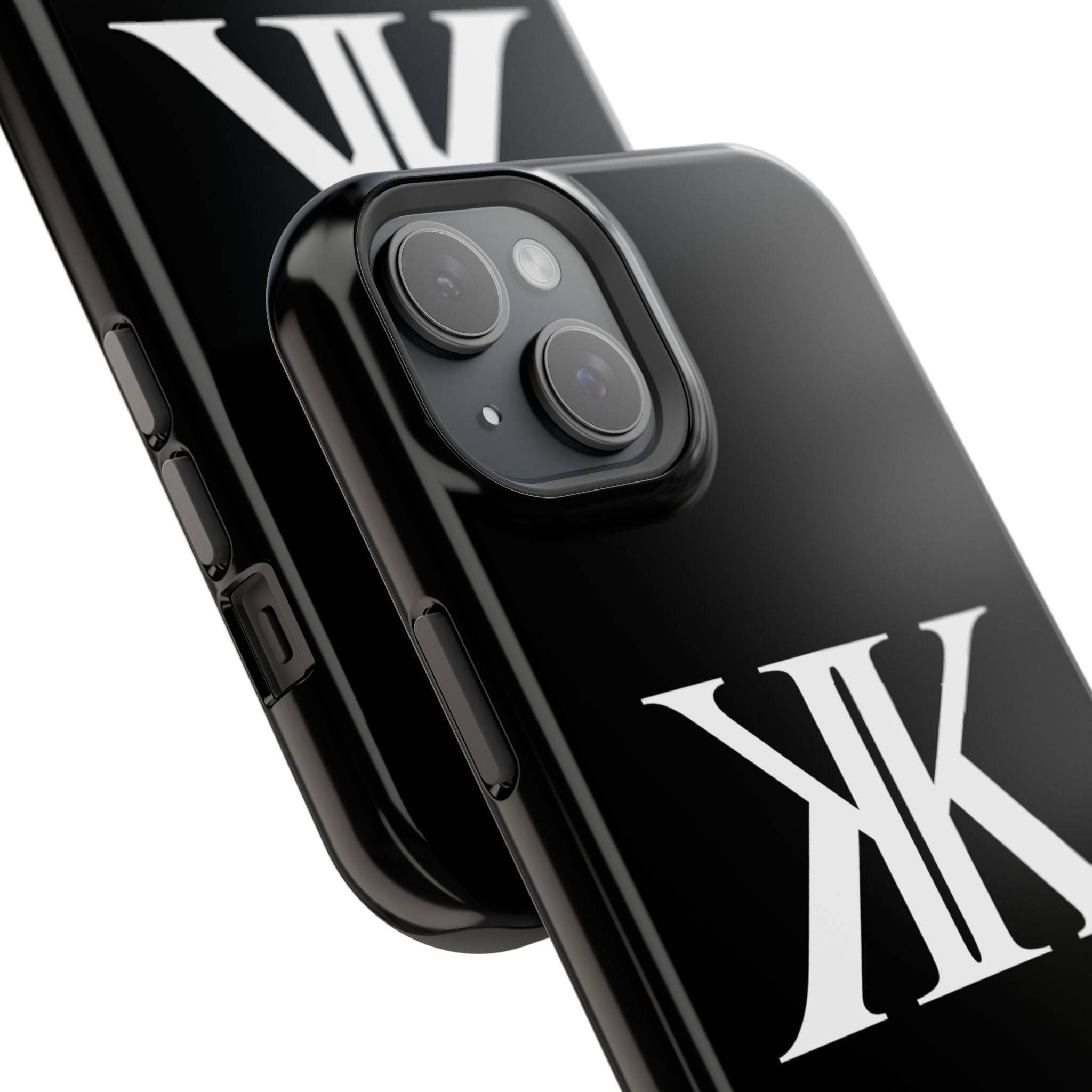 Magnetic Impact-Resistant BLACK Case with Bold KK Monogram
