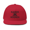 Kairos Kosmos RED Embroidered Flat Bill Cap — 'Give No Fu*ks' Snapback Hat