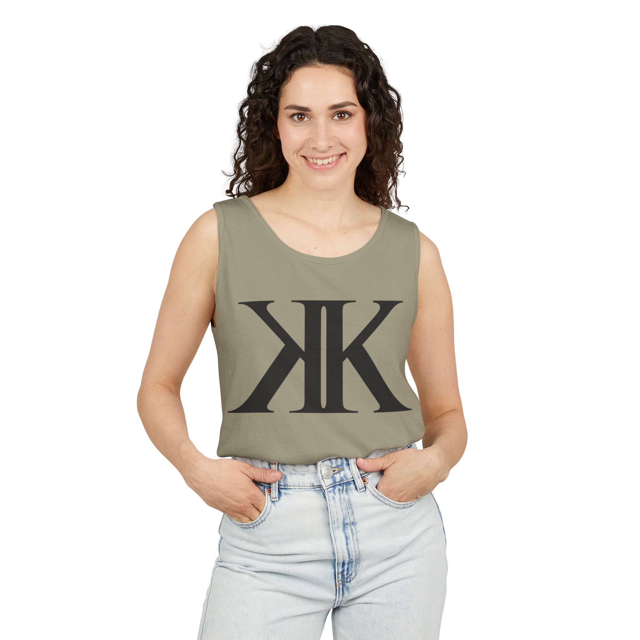KK Monogram Tank Top — Minimalist Logo Graphic Tank