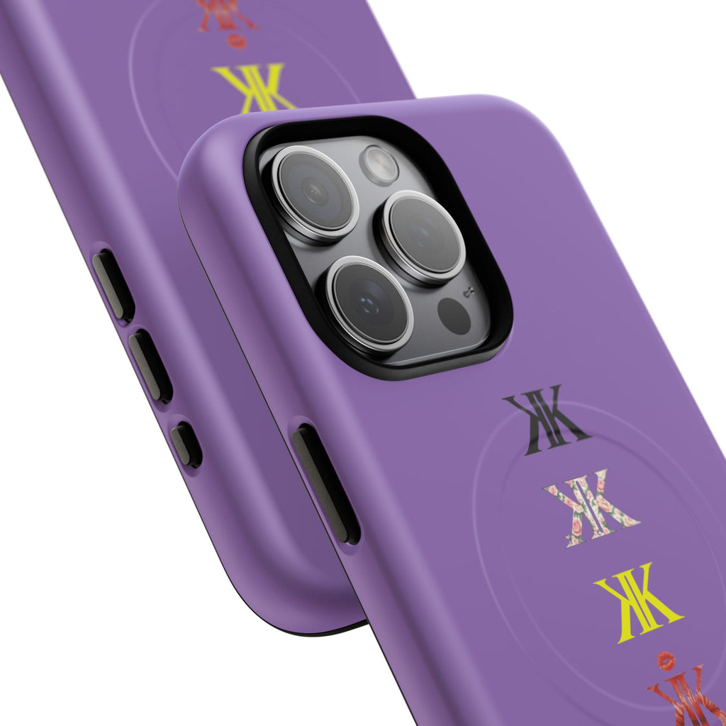 Sigil Collection Light Purple Phone Case — Minimalist Monogram Stack Tough Magnetic Case