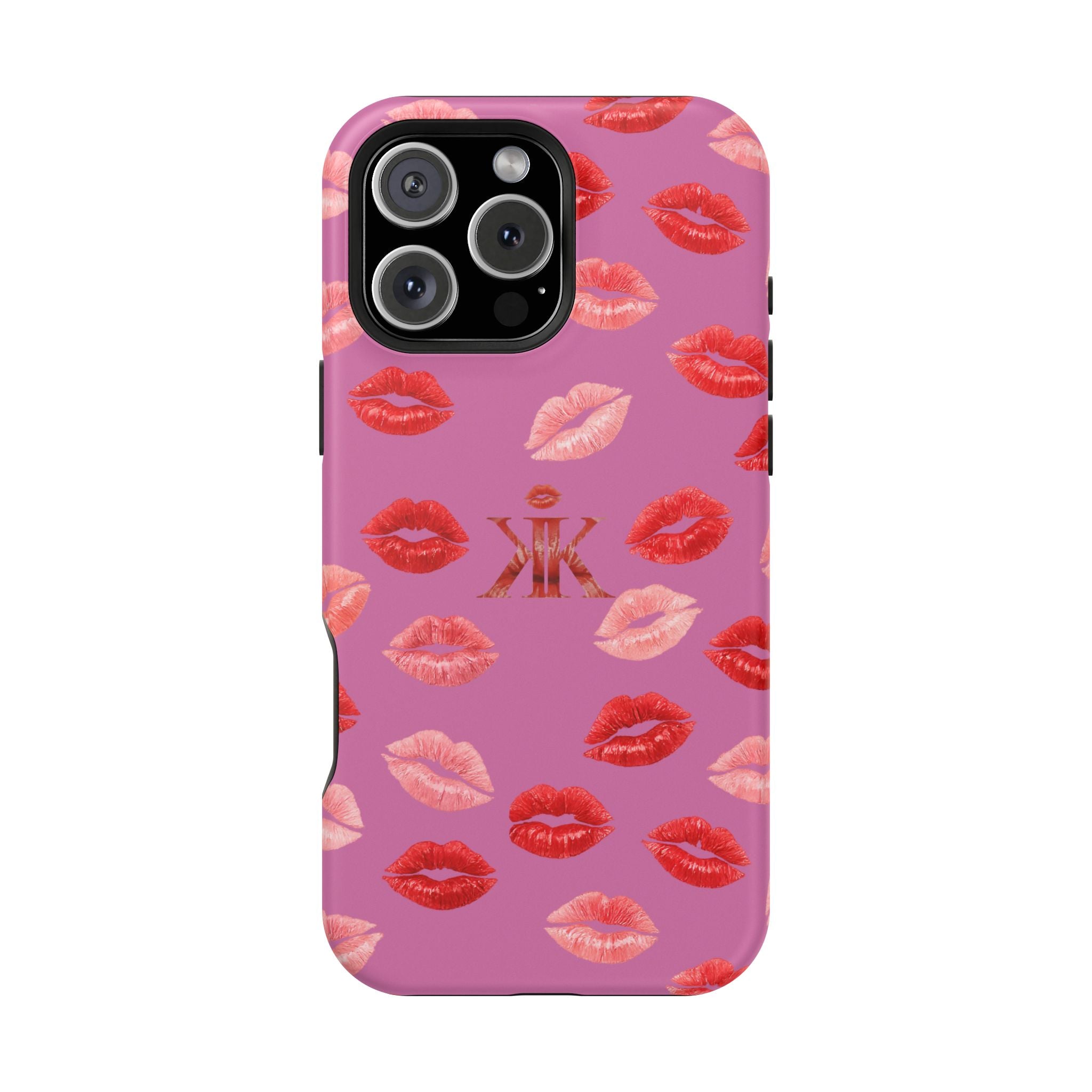 Psyche Collection Light Pink - Kiss Pattern Magnetic Impact Phone Case