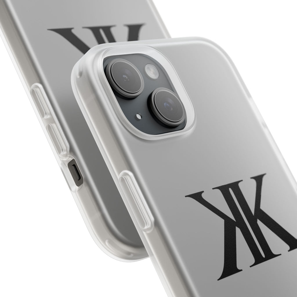 Monogram KK Phone Case — Minimalist Black Logo Flexi Case