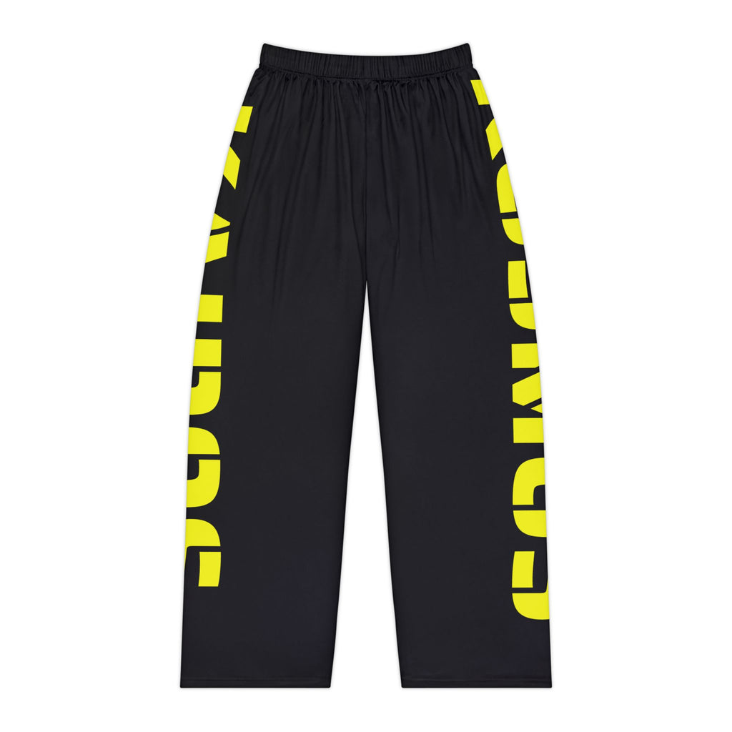Pajama Pants BLACK — Relaxed Women's Loungewear with Bold Side Logo