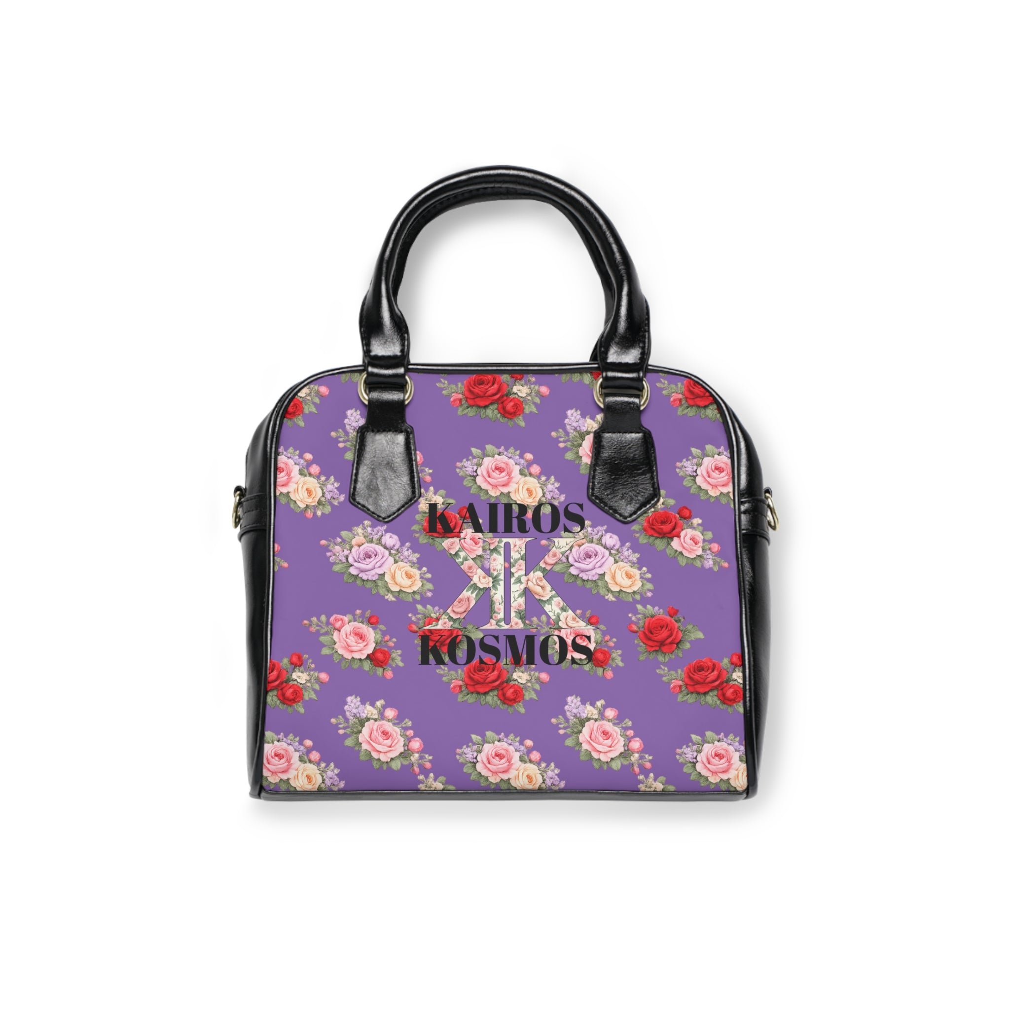 Anthos Collection Light Purple Vintage Floral 'Kairos Kosmos' Shoulder Handbag