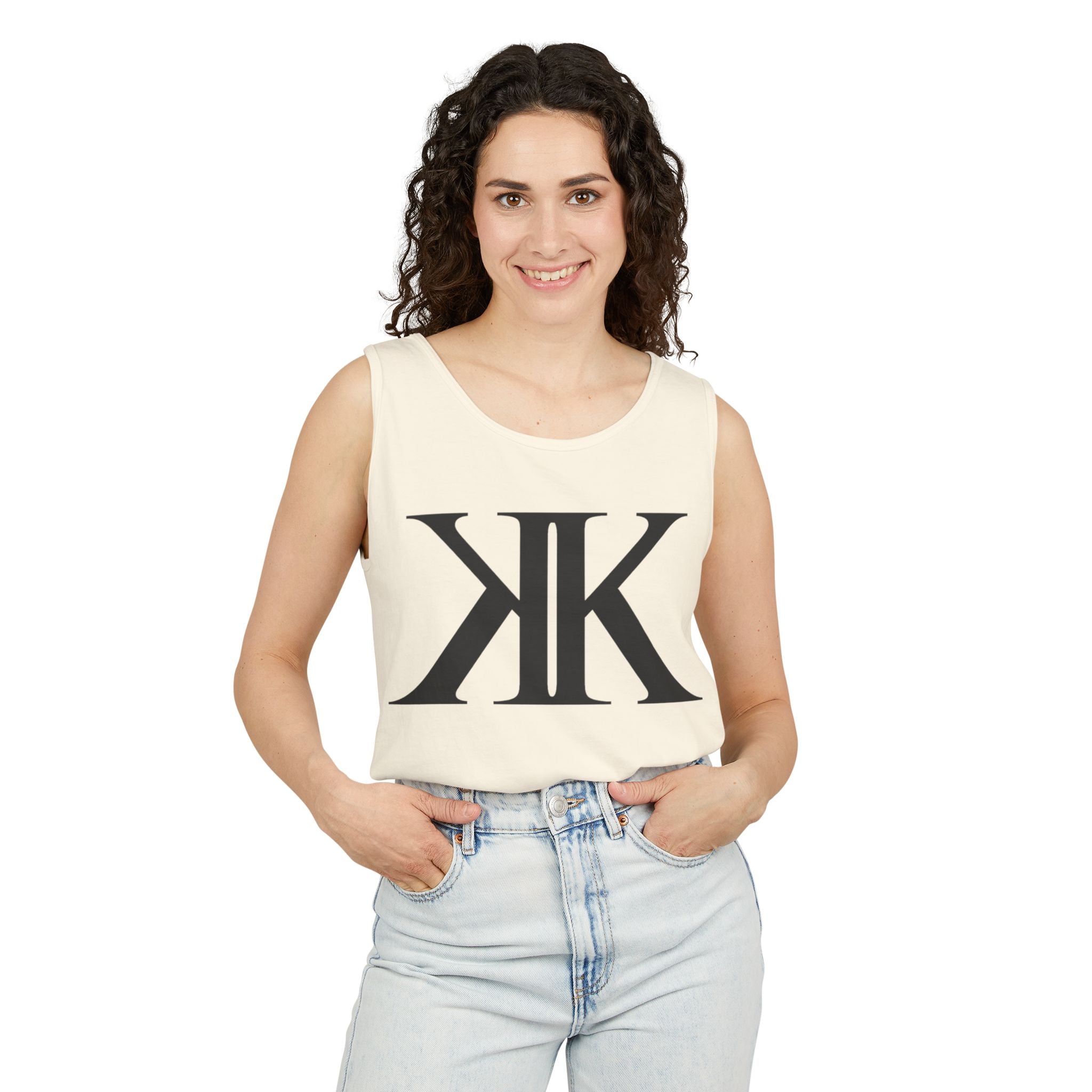 KK Monogram Tank Top — Minimalist Logo Graphic Tank