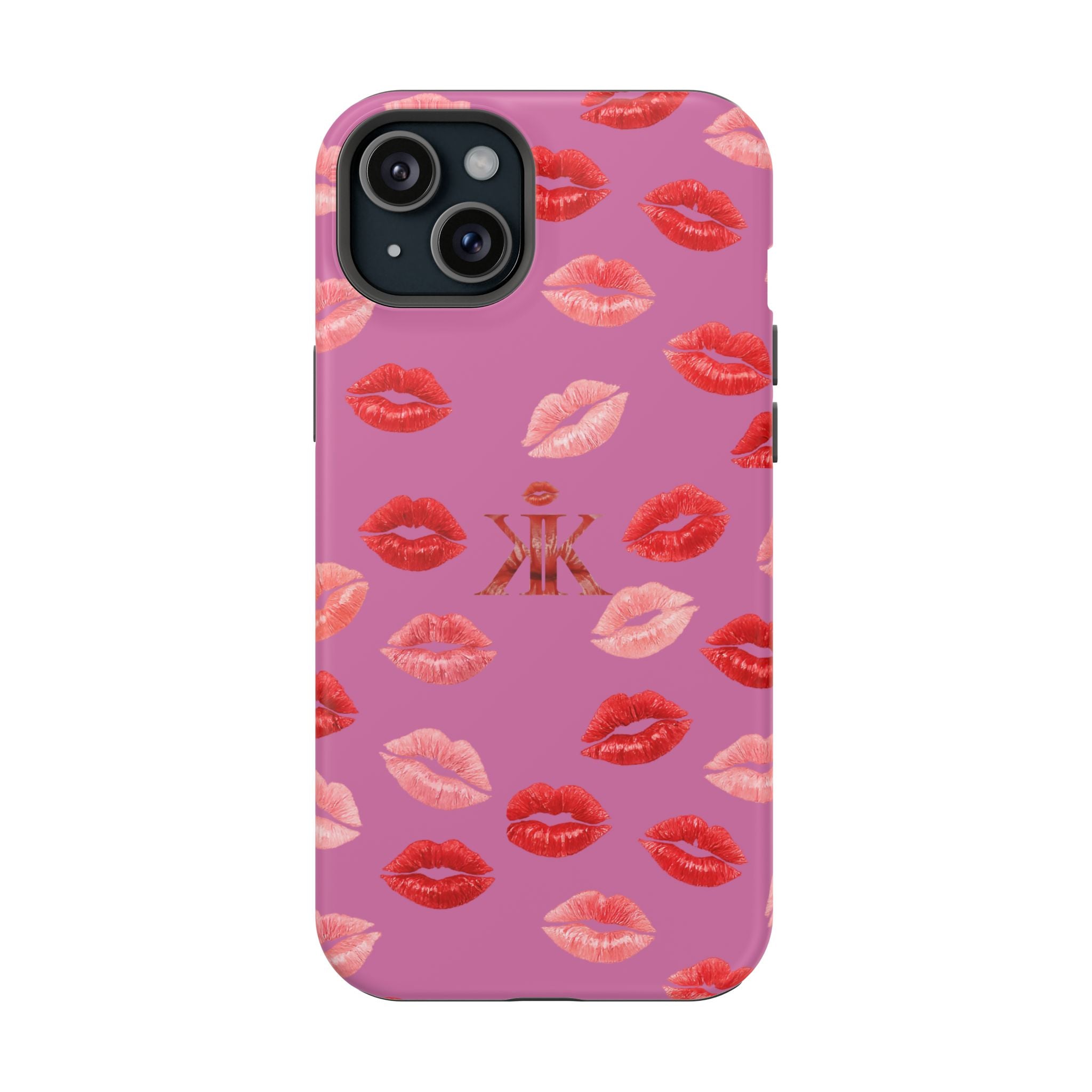 Psyche Collection Light Pink - Kiss Pattern Magnetic Impact Phone Case