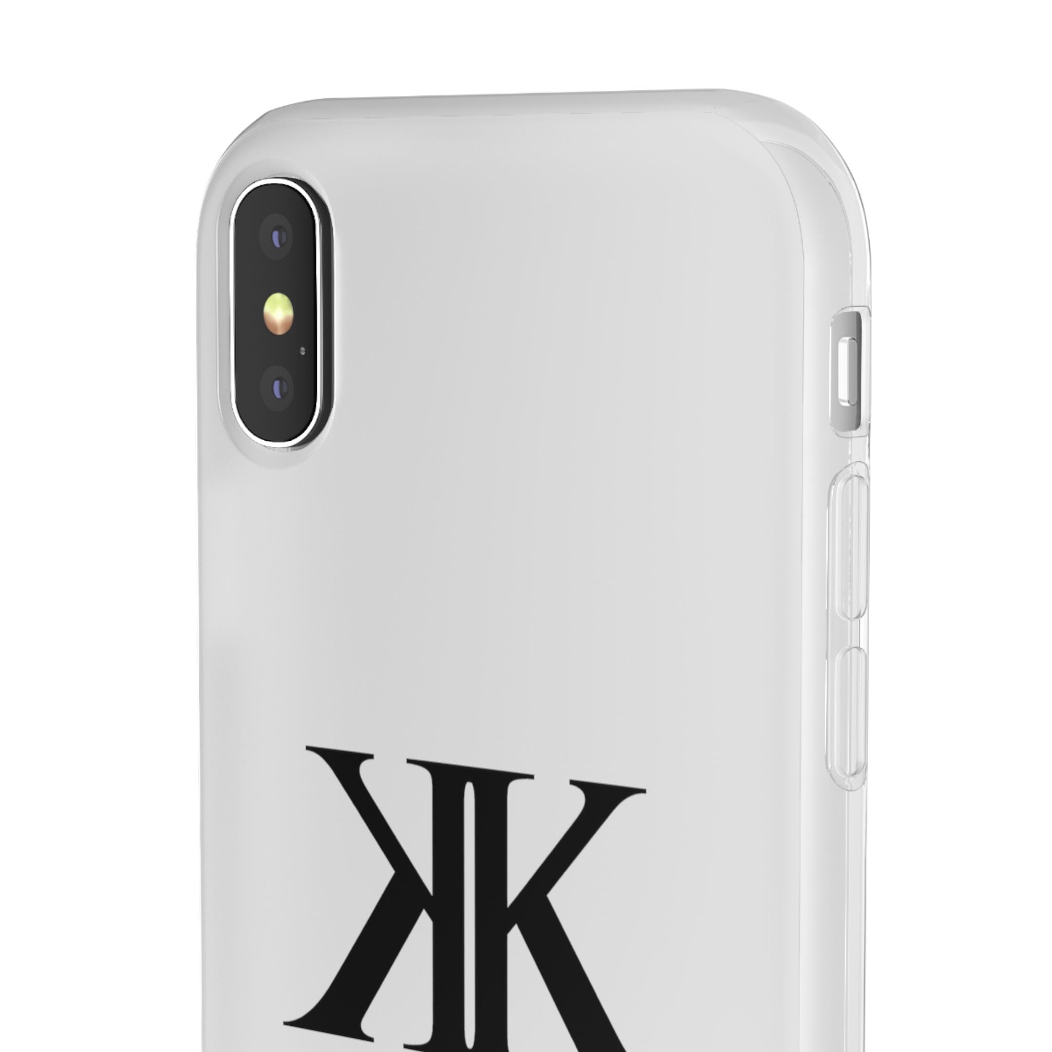 Monogram KK Phone Case — Minimalist Black Logo Flexi Case
