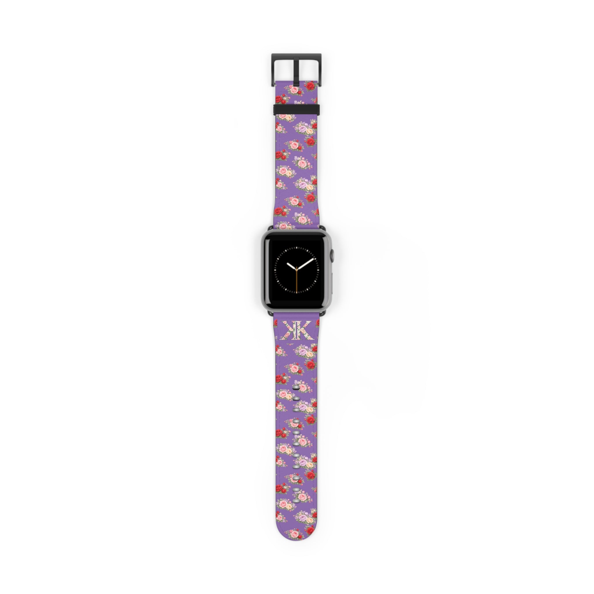Anthos Collection Light Purple Floral Vintage Watch Band —  Apple Watch Strap