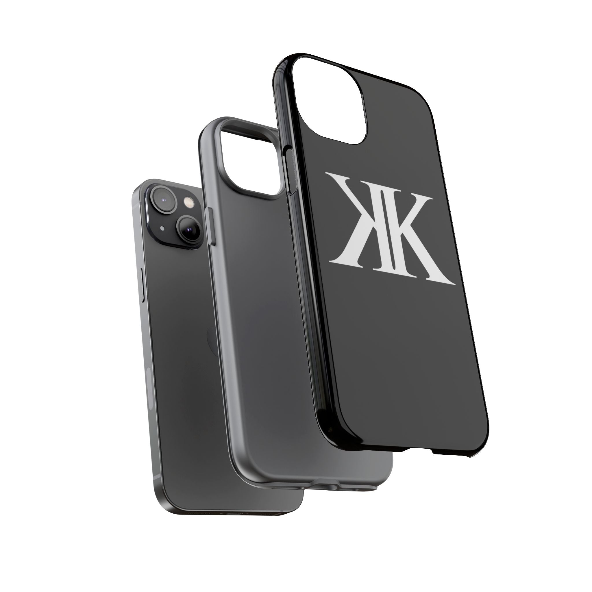 Monogram KK Phone Case BLACK — Tough Protective iPhone Cover