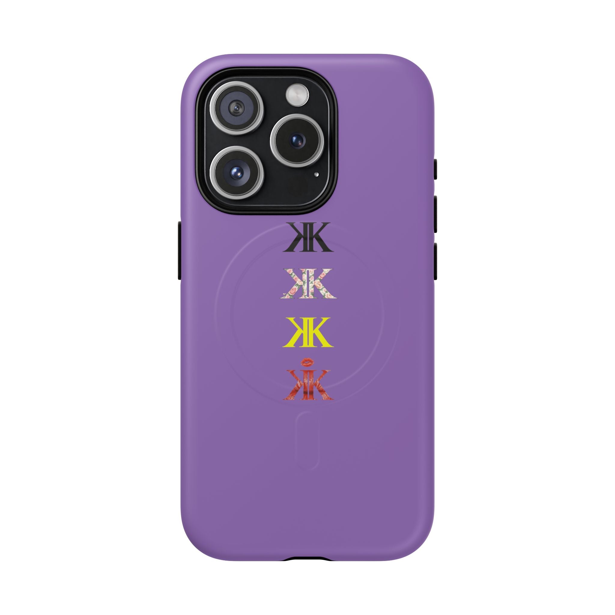 Sigil Collection Light Purple Phone Case — Minimalist Monogram Stack Tough Magnetic Case