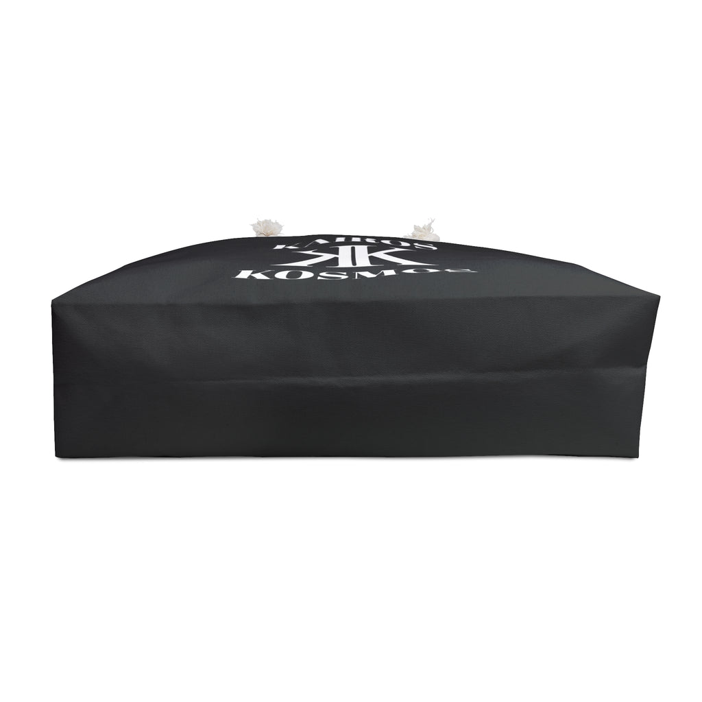 Kairos Kosmos BLACK Weekender Bag — Oversized Travel Tote with Rope Handles
