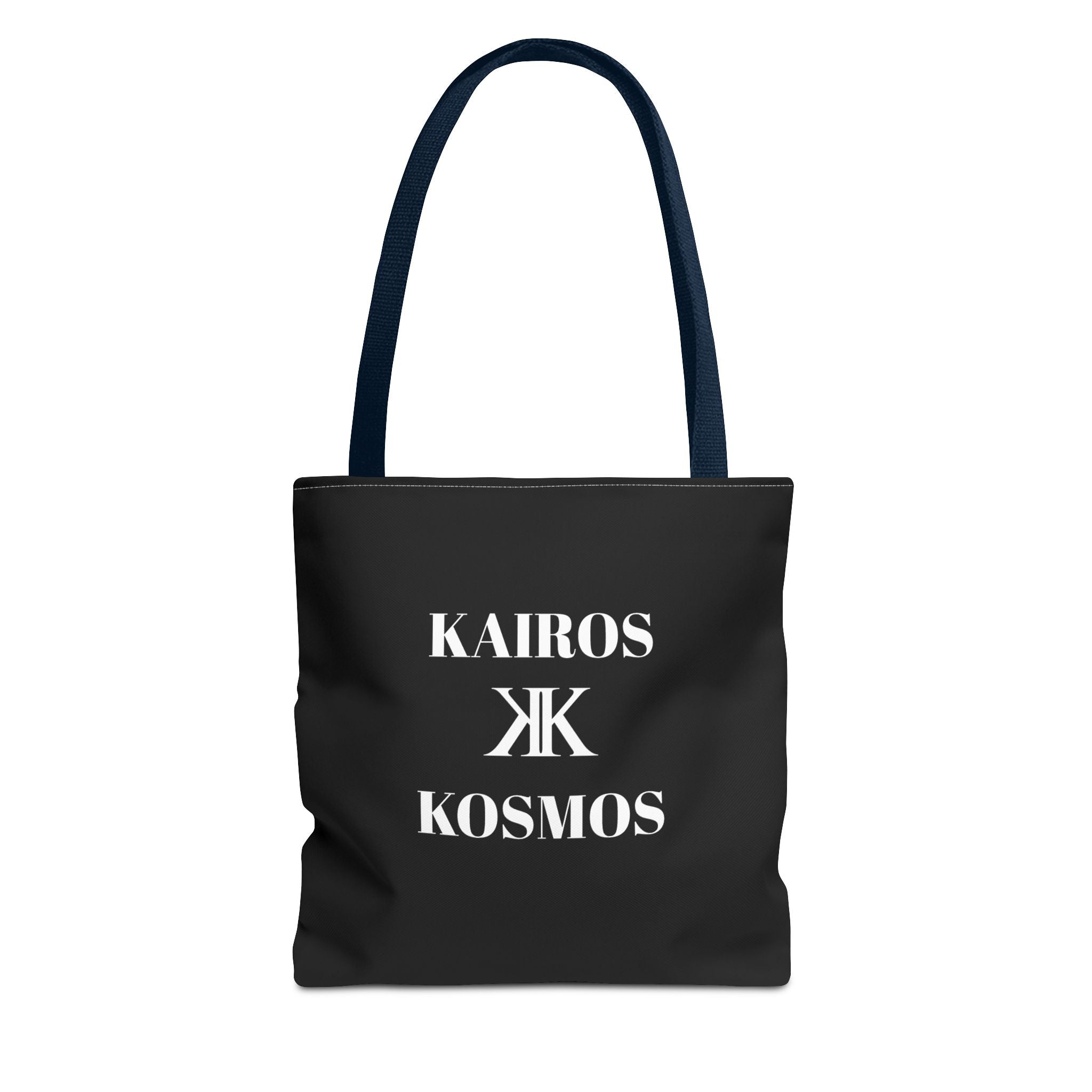 Kairos Kosmos BLACK Tote Bag – Minimalist Monogram Tote