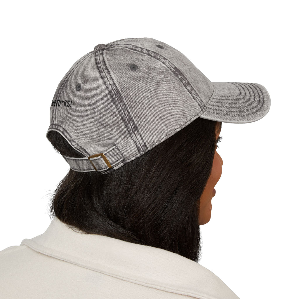 Vintage Embroidered Cap — Kairos Kosmos Logo Distressed Baseball Hat