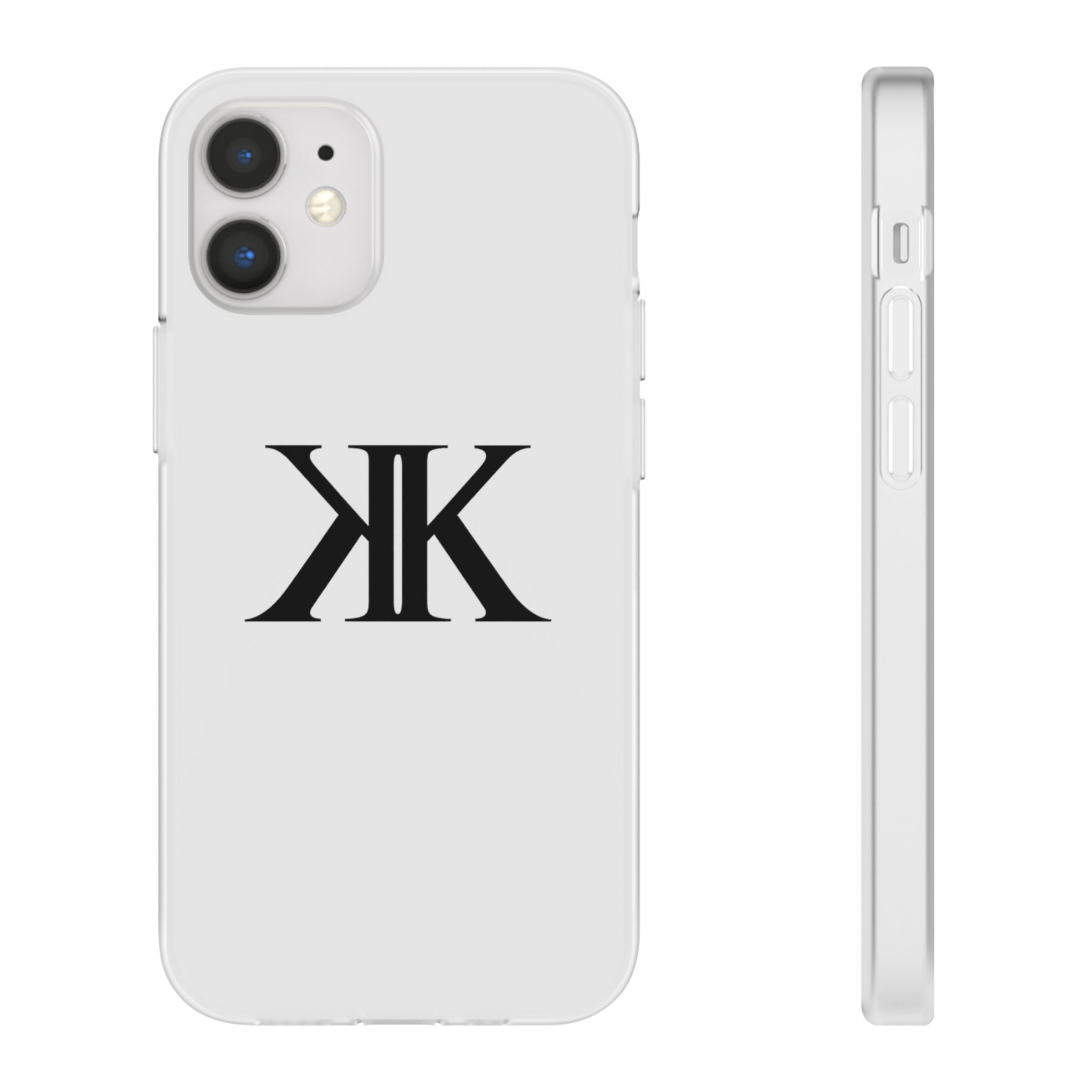 Monogram KK Phone Case — Minimalist Black Logo Flexi Case