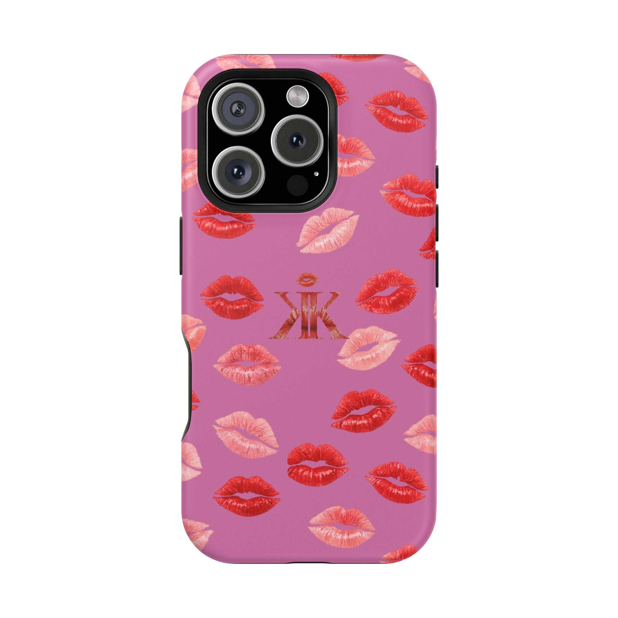 Psyche Collection Light Pink - Kiss Pattern Magnetic Impact Phone Case
