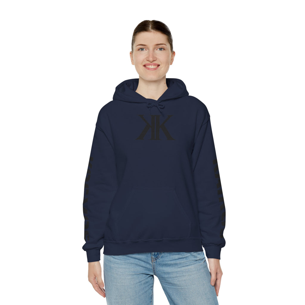 KAIROS KOSMOS Logo Hoodie — Minimalist Black Emblem Pullover