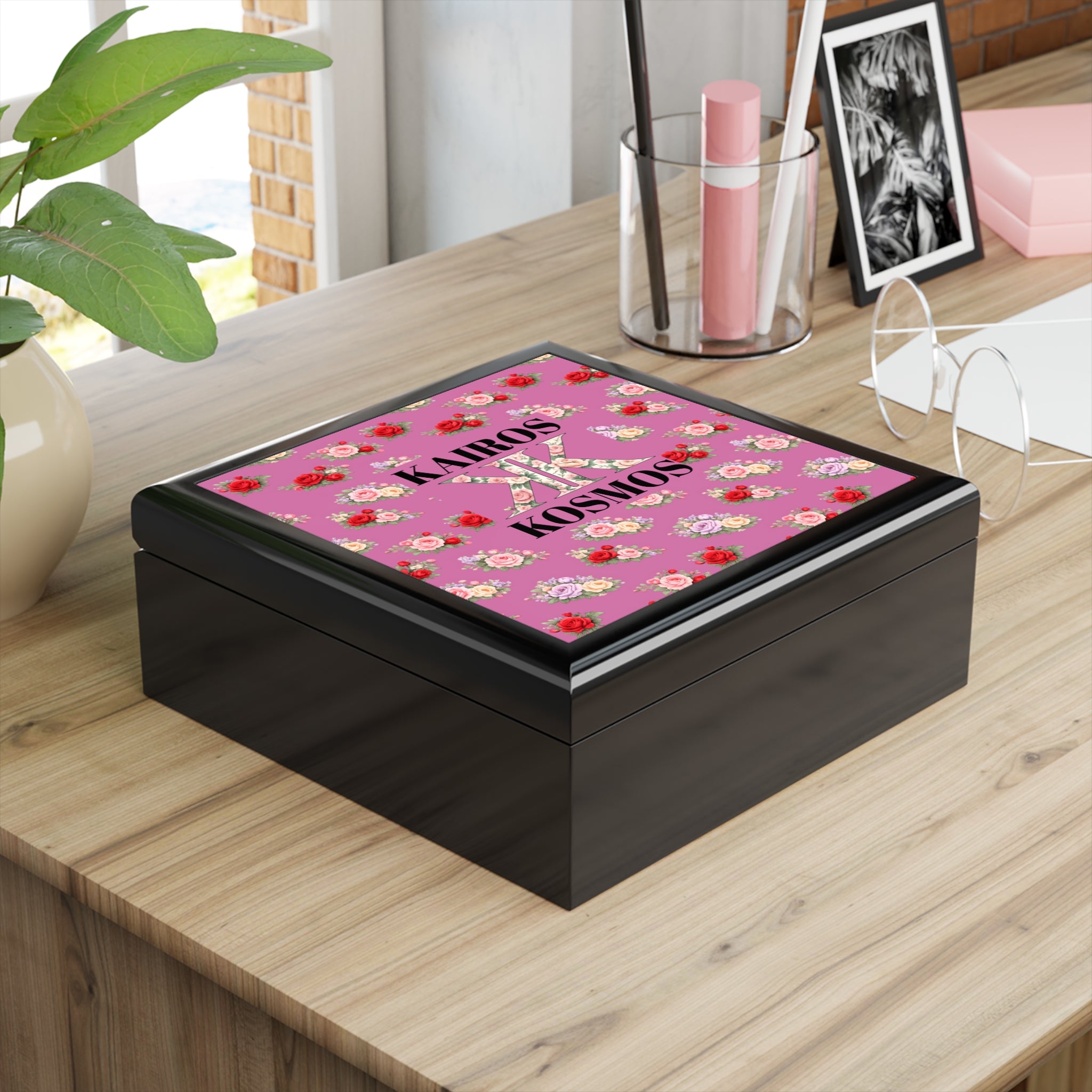 Anthos Collection 'Kairos Kosmos' Light Pink Jewelry Box — Decorative Keepsake Box