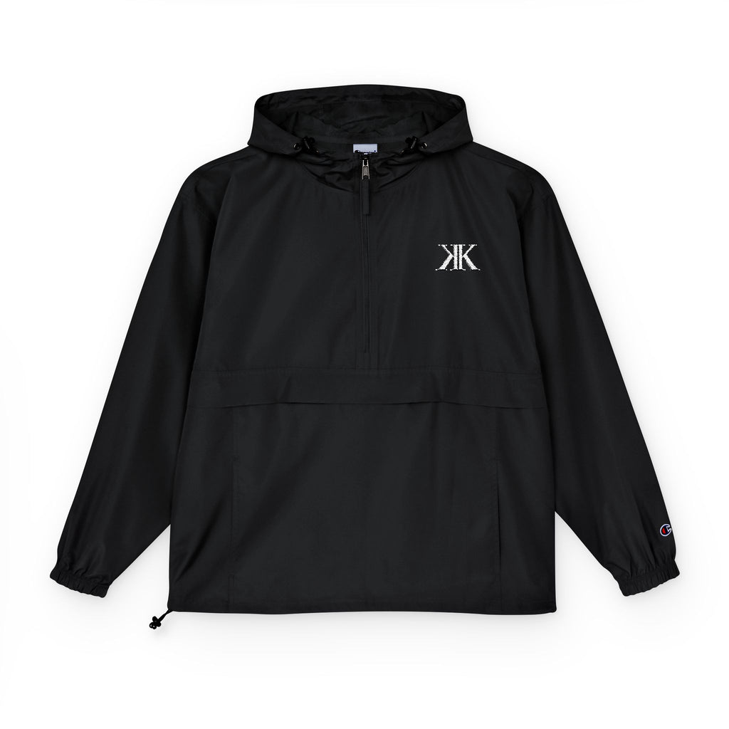 Champion® Packable Anorak Jacket BLACK — Lightweight Hooded Windbreaker for Travel & Outdoor