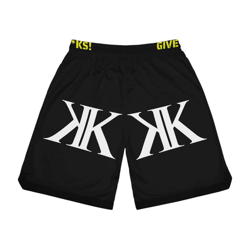 Kairos Kosmos Basketball Shorts BLACK — Bold 'KOSMOS' Graphic Athletic Shorts