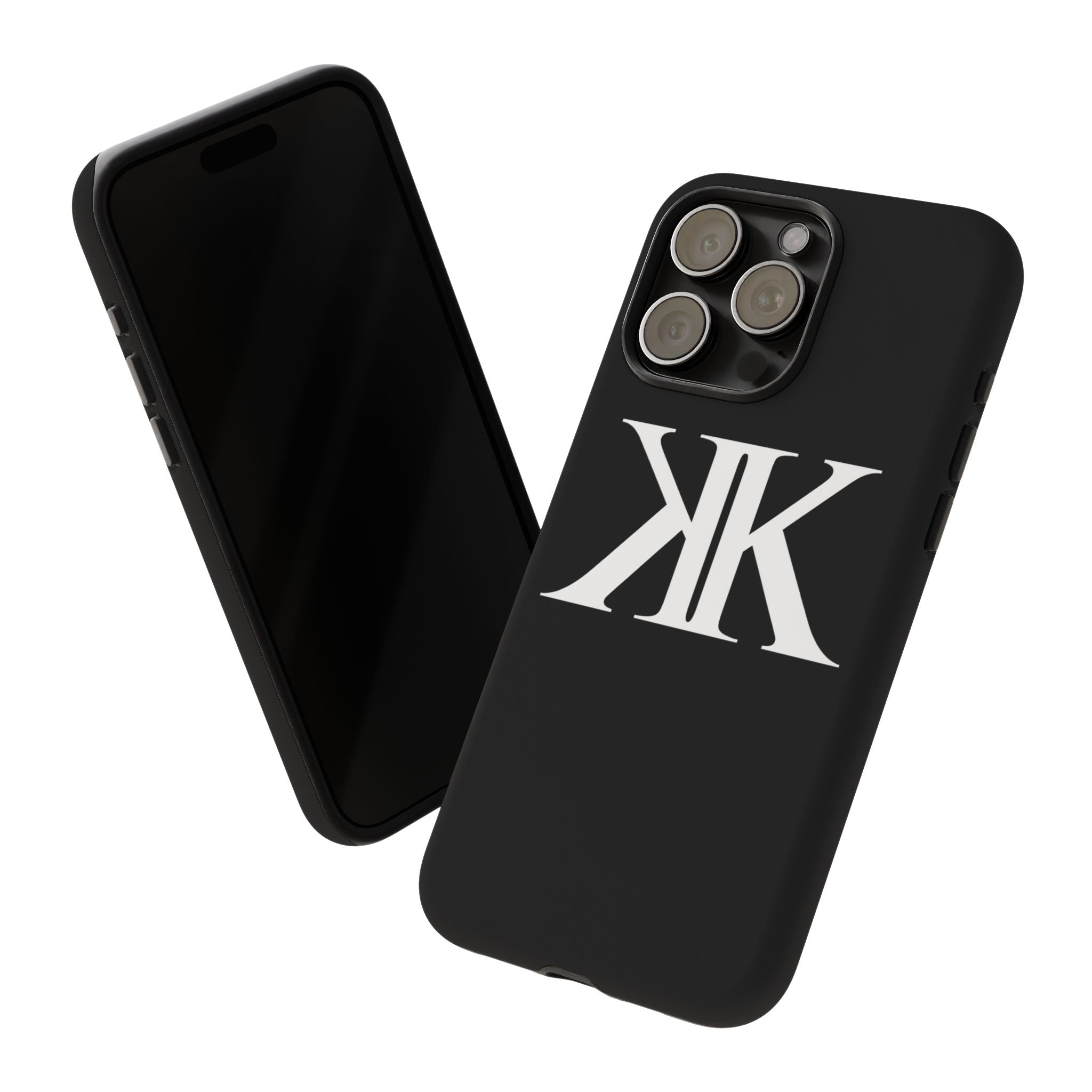 Monogram KK Phone Case BLACK — Tough Protective iPhone Cover