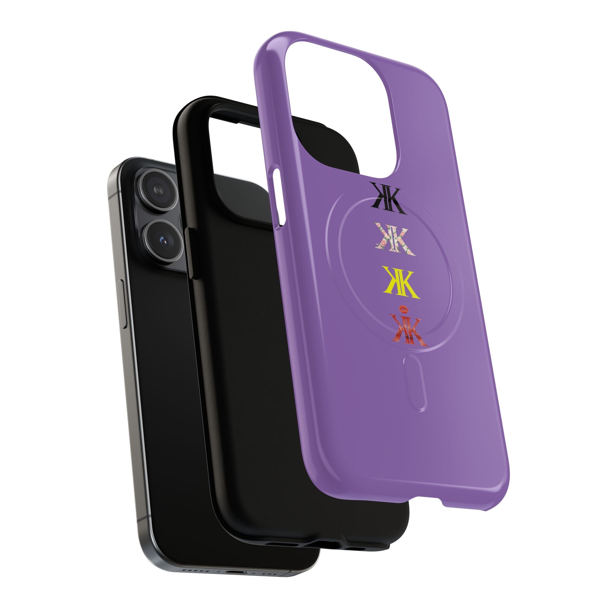 Sigil Collection Light Purple Phone Case — Minimalist Monogram Stack Tough Magnetic Case